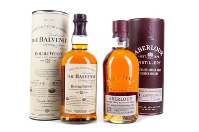 Lot 388 - BALVENIE 12 YEAR OLD DOUBLEWOOD AND ABERLOUR 12 YEAR OLD