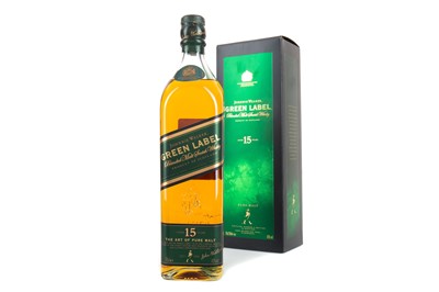 Lot 393 - JOHNNIE WALKER 15 YEAR OLD GREEN LABEL