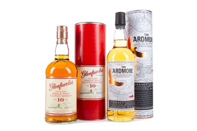 Lot 406 - GLENFARCLAS 10 YEAR OLD AND ARDMORE LEGACY