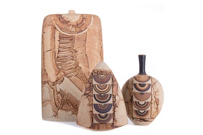 Lot 369 - BILL MCNAMARA (SCOTTISH, BORN 1932), THREE STUDIO CERAMIC SCULPTURES