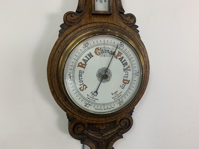 Lot 745 - LATE VICTORIAN BANJO BAROMETER