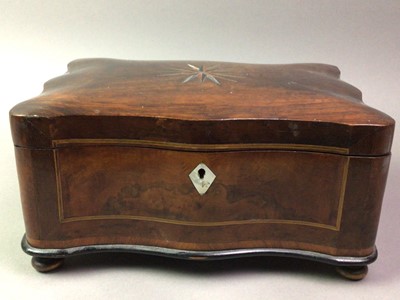 Lot 742 - MAHOGANY STORAGE BOX