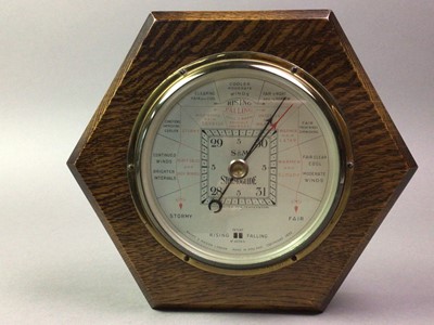 Lot 746 - OAK BAROMETER