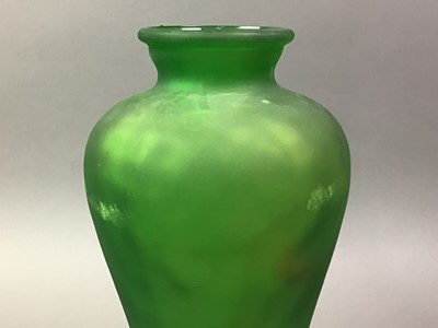 Lot 749 - GREEN GLASS VASE