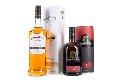 Lot 414 - BOWMORE GOLD REEF 1L AND BUNNAHABHAIN 12 YEAR OLD