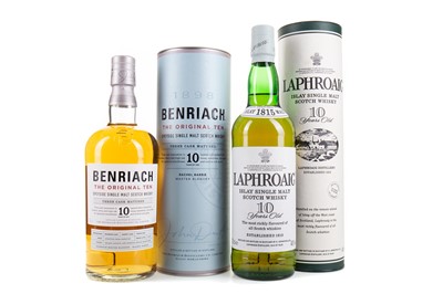 Lot 415 - LAPHROAIG 10 YEAR OLD AND BENRIACH 10 YEAR OLD