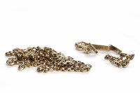 Lot 758 - TWO NINE CARAT GOLD WATCH CHAINS along with a...