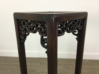 Lot 1159 - CHINESE HARDWOOD PEDESTAL