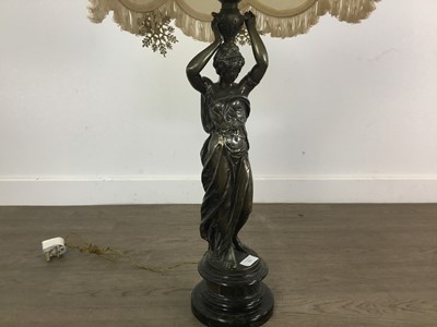 Lot 791 - SPELTER FIGURAL LAMP