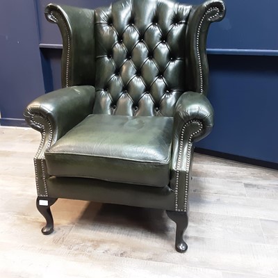 Lot 834 - WINGBACK ARMCHAIR