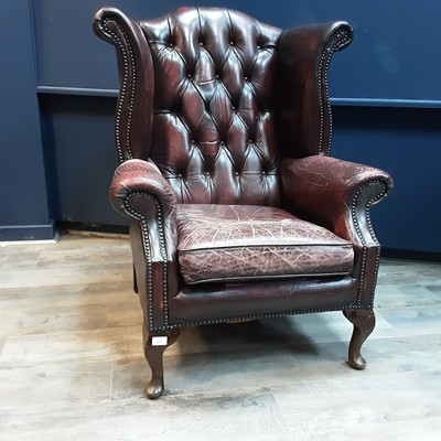 Lot 835 - WINGBACK ARMCHAIR