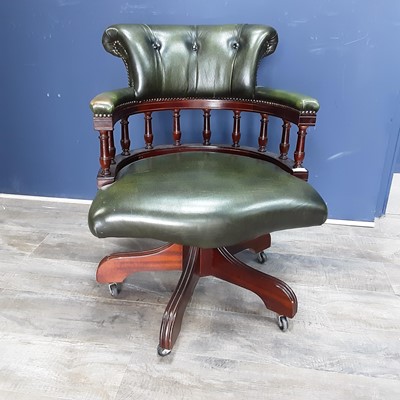 Lot 827 - MAHOGANY CAPTAINS CHAIR