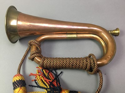 Lot 844 - DECORATIVE COPPER BUGLE