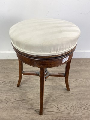 Lot 846 - WALNUT PIANO STOOL