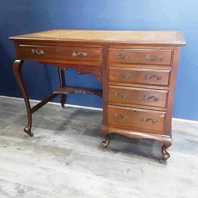 Lot 851 - WALNUT WRITING DESK