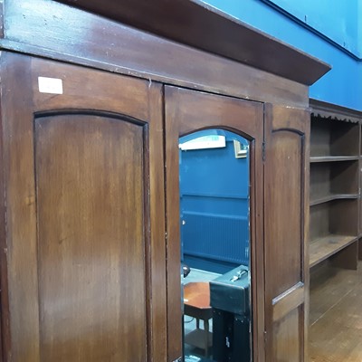 Lot 854 - MAHOGANY WARDROBE