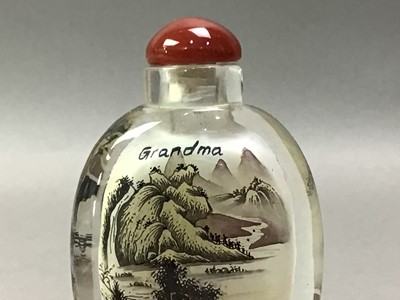 Lot 135A - CHINESE REVERSE PAINTED PERFUME BOTTLE