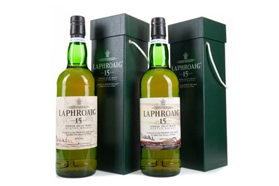 Lot 455 - A PAIR OF LAPHROAIG 15 YEAR OLDS FOR THE ERSKINE APPEAL 2000