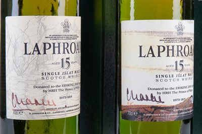 Lot 455 - A PAIR OF LAPHROAIG 15 YEAR OLDS FOR THE ERSKINE APPEAL 2000