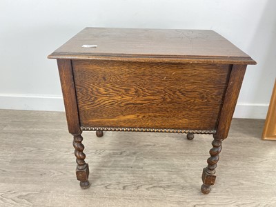 Lot 872 - OAK SEWING BOX