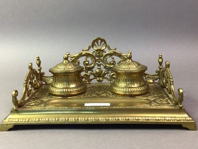 Lot 874 - BRASS DESK STAND