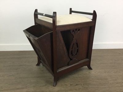 Lot 862 - CARVED WALNUT PIANO STOOL