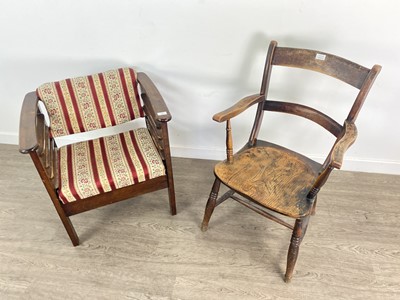 Lot 868 - STAINED BEECH CHAIR