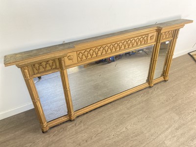 Lot 870 - GILT OVERMANTEL MIRROR