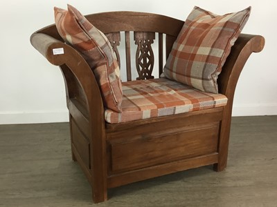 Lot 6 - PAIR OF INDONESIAN HARDWOOD STORAGE CHAIRS