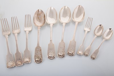 Lot 45 - PART SUITE OF SILVER FLATWARE