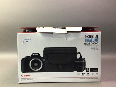 Lot 10 - CANON EOS 2000D ESSENTIAL TRAVEL KIT