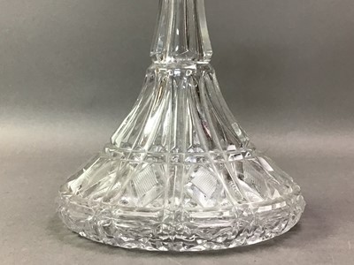 Lot 11 - THREE CUT GLASS DECANTERS