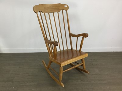 Lot 18 - BEECH ROCKING CHAIR