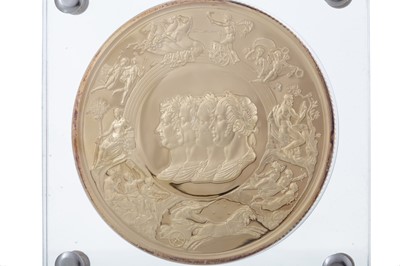 Lot 5 - GOLD PLATED PISTRUCCI MEDAL