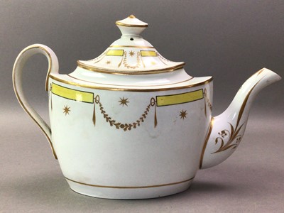 Lot 27 - VICTORIAN PORCELAIN TEAPOT