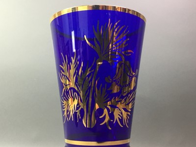 Lot 49 - BLUE GLASS VASE