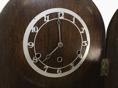 Lot 67 - MAHOGANY GRANDMOTHER CLOCK