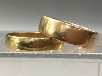 Lot 43 - TWO GOLD WEDDING RINGS