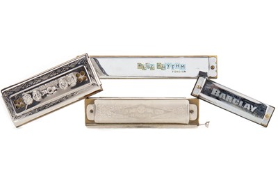 Lot 601 - FIVE HARMONICAS