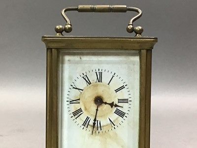 Lot 75 - BRASS CARRIAGE CLOCK