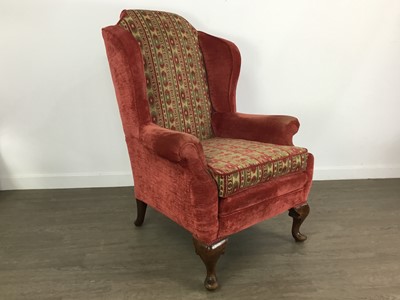 Lot 137 - PAIR OF WING BACK ARMCHAIRS