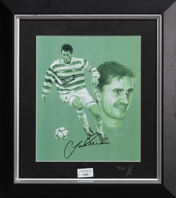 Lot 1509 - JACKIE MCNAMARA OF CELTIC F.C., SIGNED LIMITED EDITION PRINT