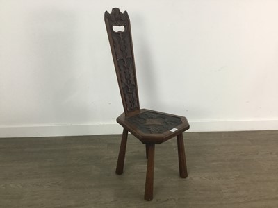 Lot 147 - SCOTTISH OAK SPINNING CHAIR