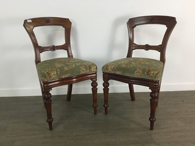 Lot 151 - SET OF FOUR VICTORIAN WALNUT DINING CHAIRS