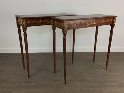 Lot 179 - PAIR OF REPRODUCTION PIER TABLES