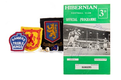 Lot 1502 - RANGERS F.C. INTEREST, SIGNED HIBERNIAN VS. RANGERS PROGRAMME