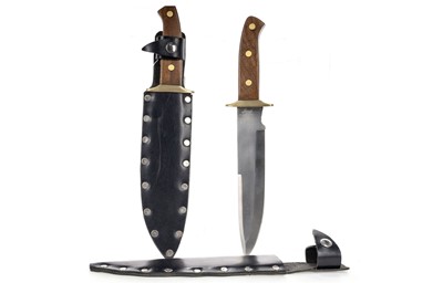 Lot 45 - TWO CUSTOM MADE HUNTING KNIVES