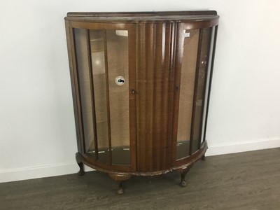 Lot 184 - MAHOGANY BOW FRONTED DISPLAY CABINET