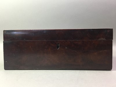 Lot 189 - MAHOGANY JEWELLERY CASKET