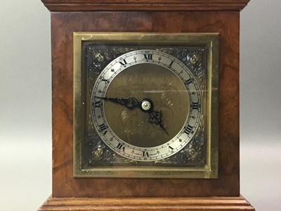 Lot 239 - WALNUT CASED MANTEL CLOCK